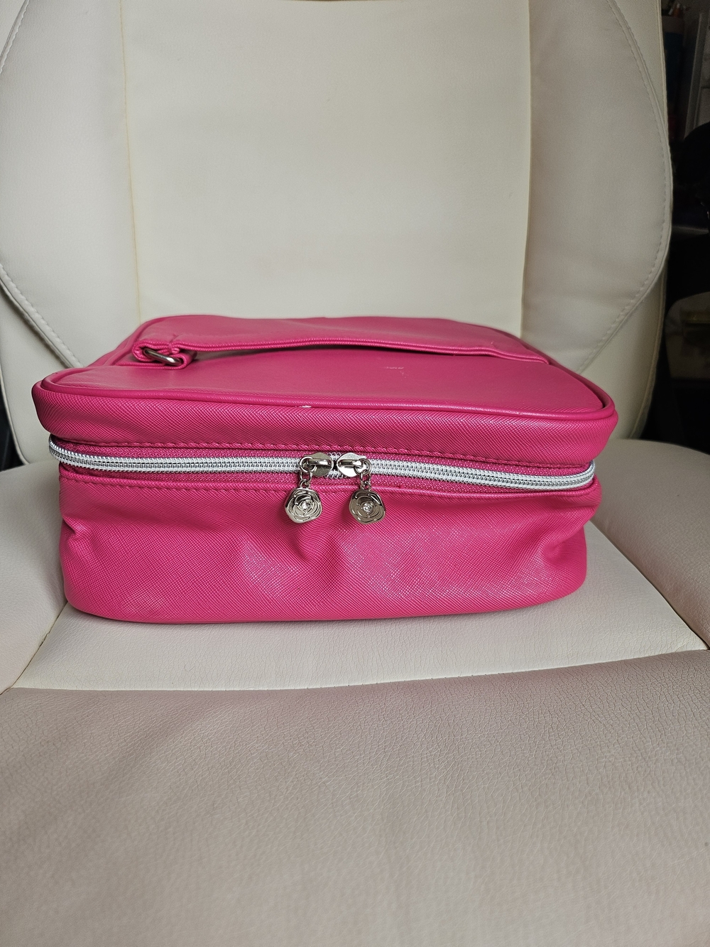 Lancome Bright Pink Cosmetic Travel Case